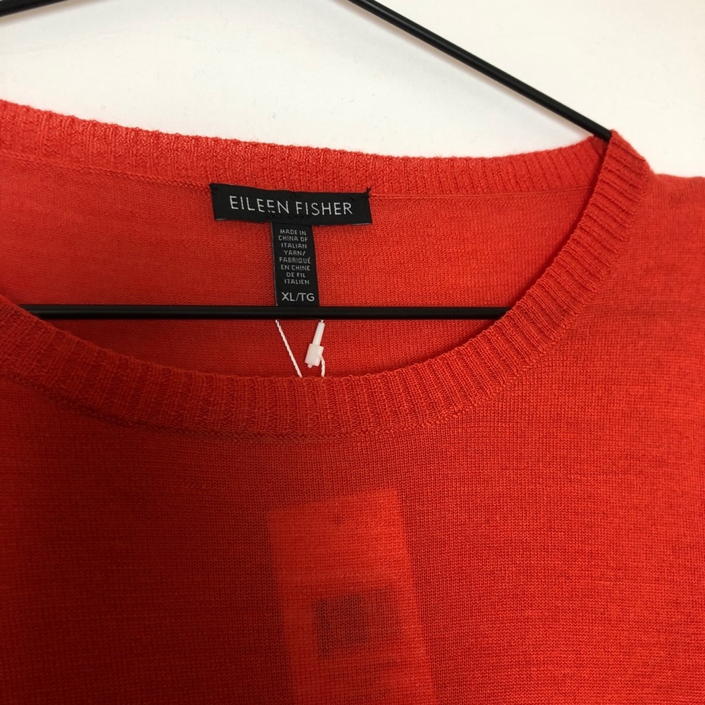NWT Eileen Fisher Merino Scoop Neck Sweater XL - Picture 2 of 7